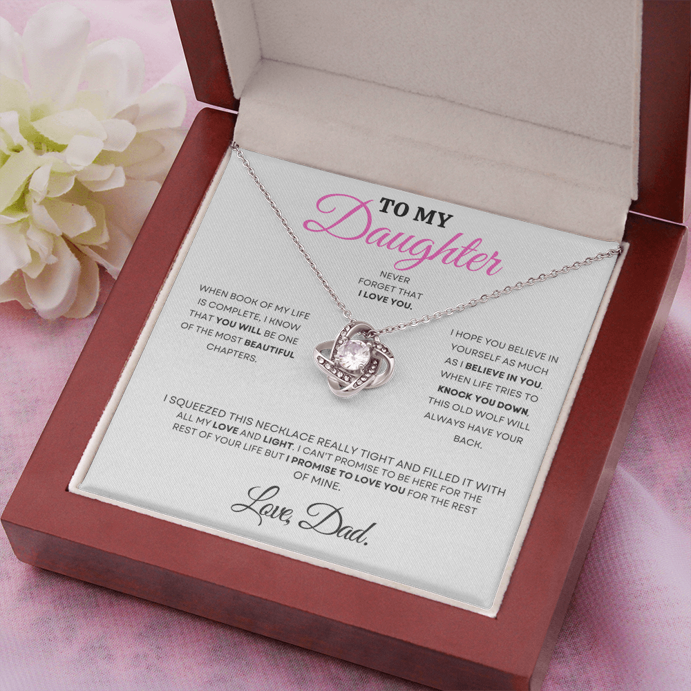 To My Daughter - Love Knot Necklace Gift Set - Eloura