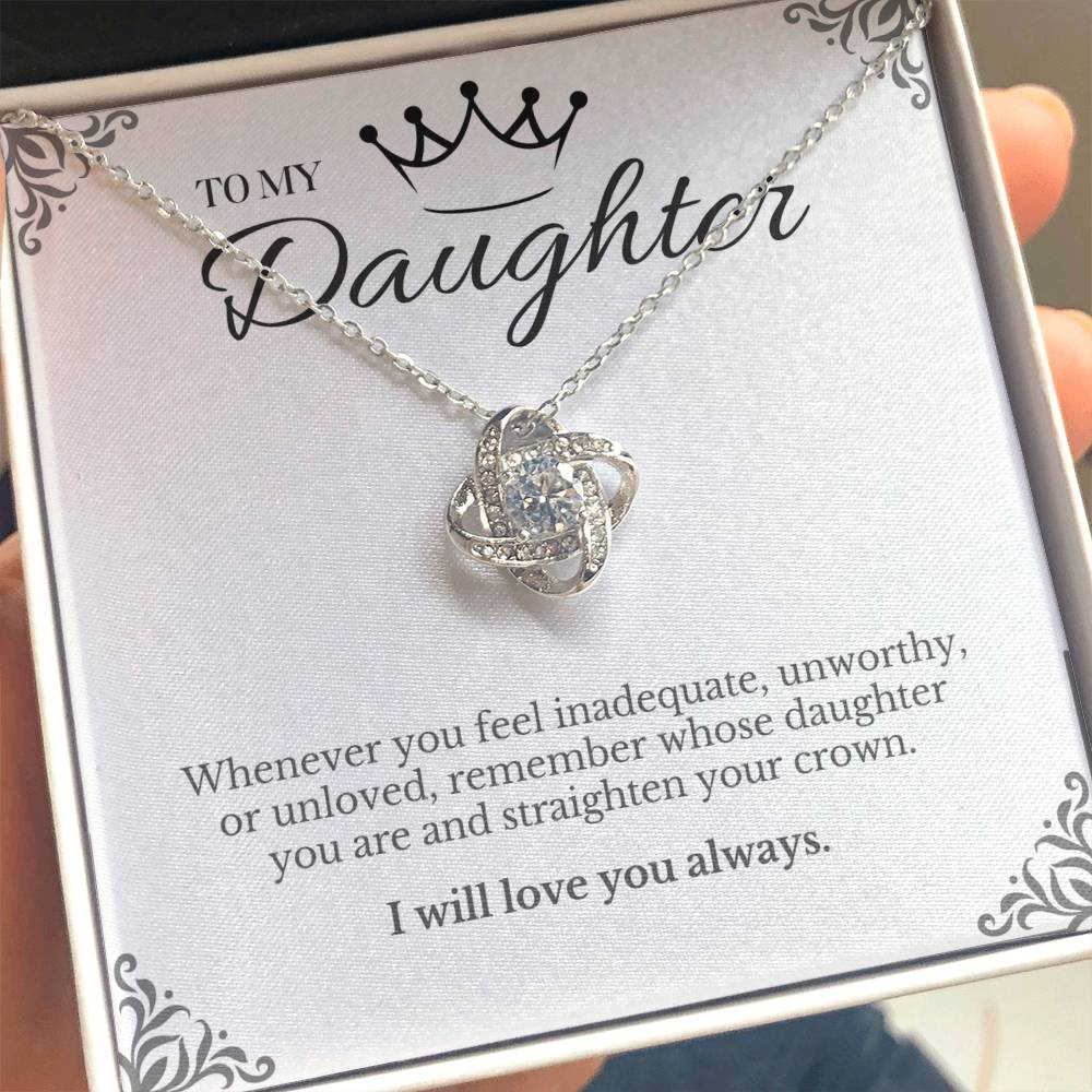 To My Daughter - Love Knot Necklace Gift Set - Eloura