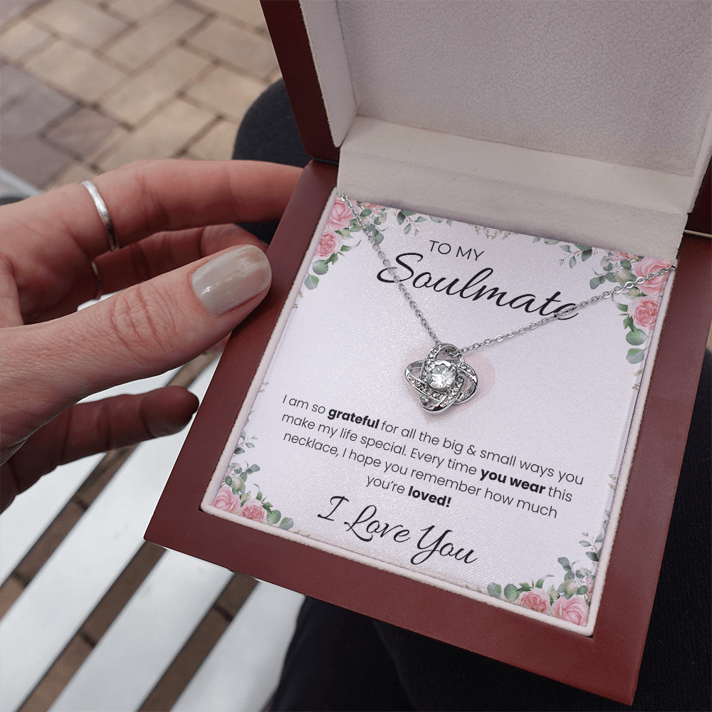 To My Soulmate - Love Knot Necklace Gift Set - Eloura