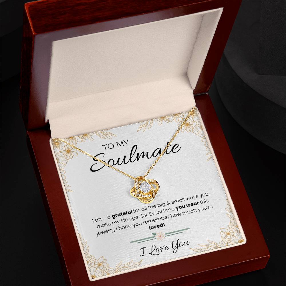 To My Soulmate - Love Knot Necklace Gift Set - Eloura