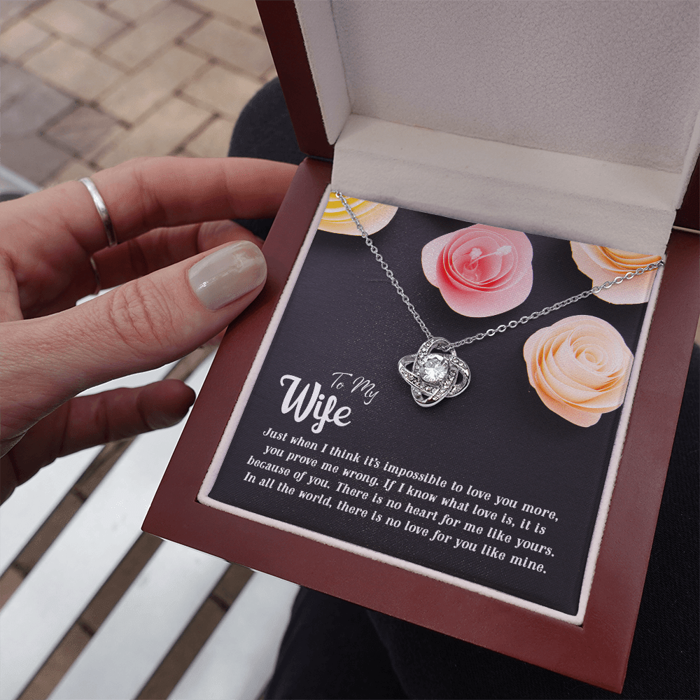 To My Wife Necklace - Love Knot Gift Set - Eloura