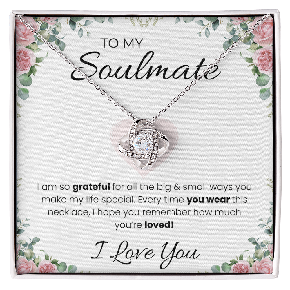 To My Soulmate - Love Knot Necklace Gift Set