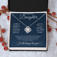 To My Daughter Necklace - Love Knot Gift Set