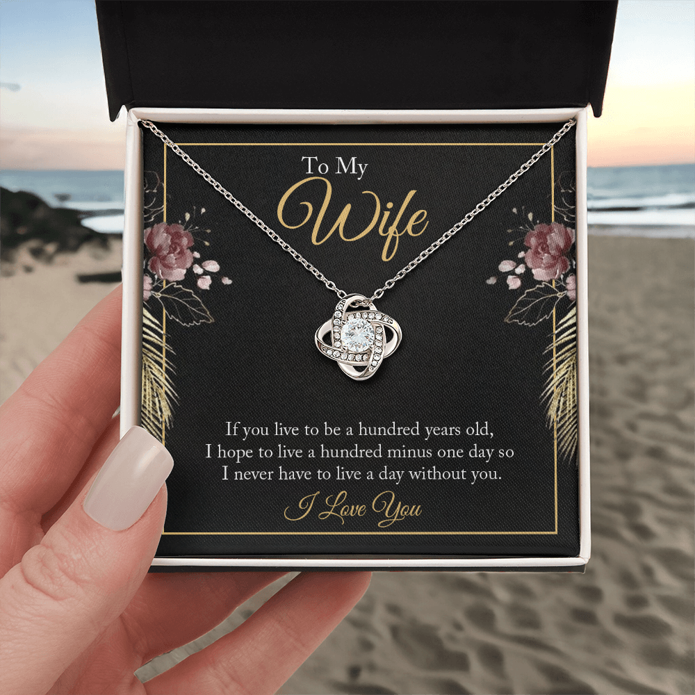 To My Wife - Love Knot Necklace Gift Set