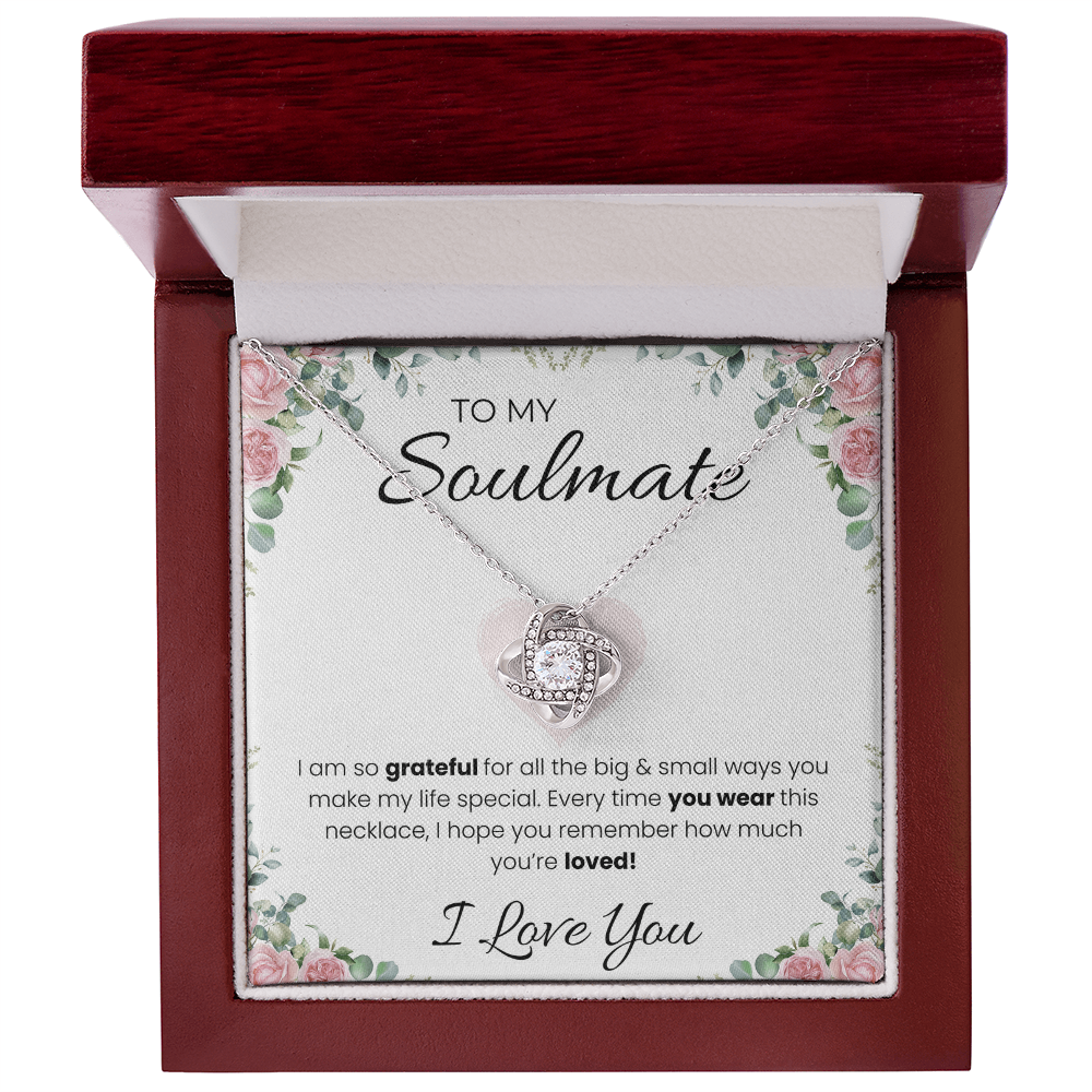 To My Soulmate - Love Knot Necklace Gift Set