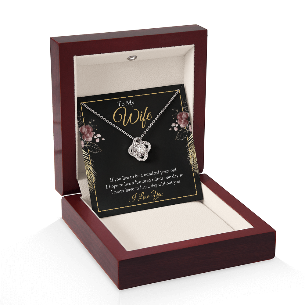 To My Wife - Love Knot Necklace Gift Set