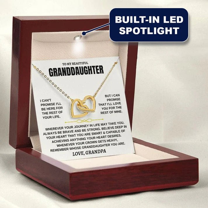 (Copy) [ALMOST SOLD OUT] To My Beautiful Granddaughter - Interlocked Hearts Necklace Gift Set - Eloura