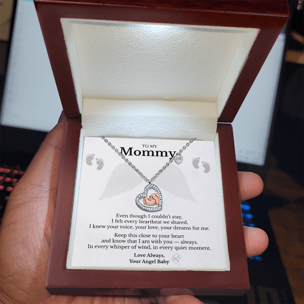 Forever in My Heart – Memorial Baby Feet Necklace Gift Set for Angel Baby - Eloura