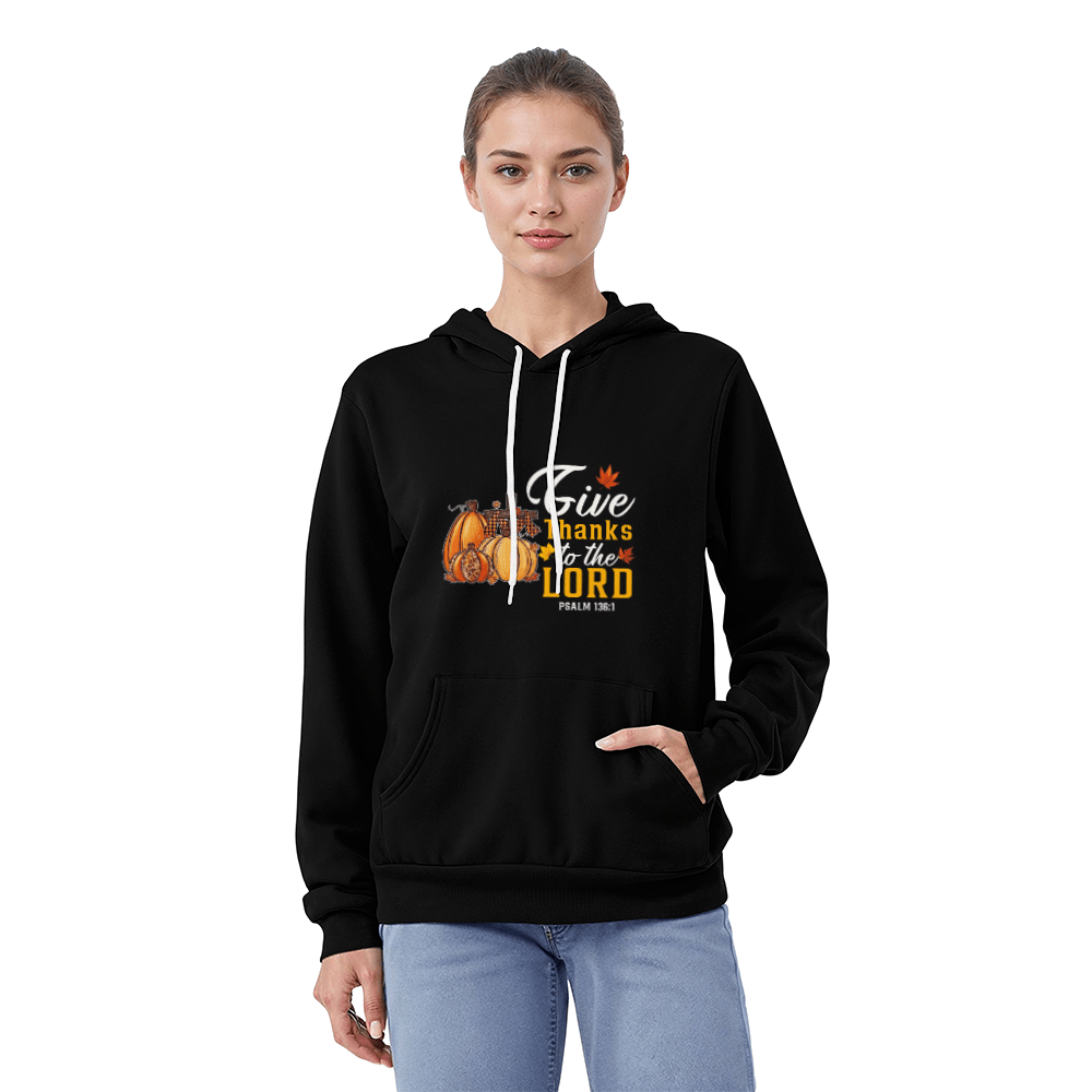 Thanksgiving Unisex Pullover Hoodie – Bella + Canvas 3719 | Perfect for Thanksgiving Gatherings - Eloura
