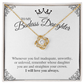To My Badass Daughter - Love Knot Necklace Gift Set - Eloura