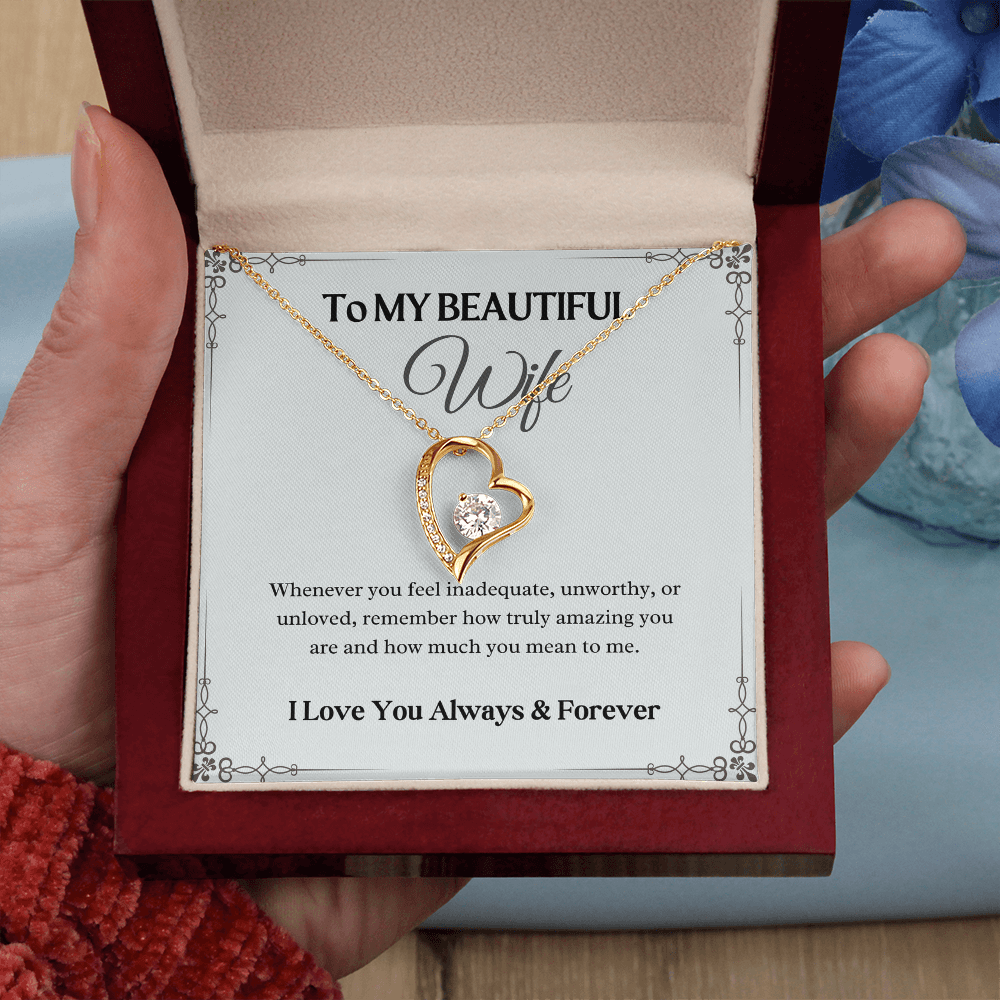 To My Beautiful Wife - Forever Love Necklace Gift Set - Eloura