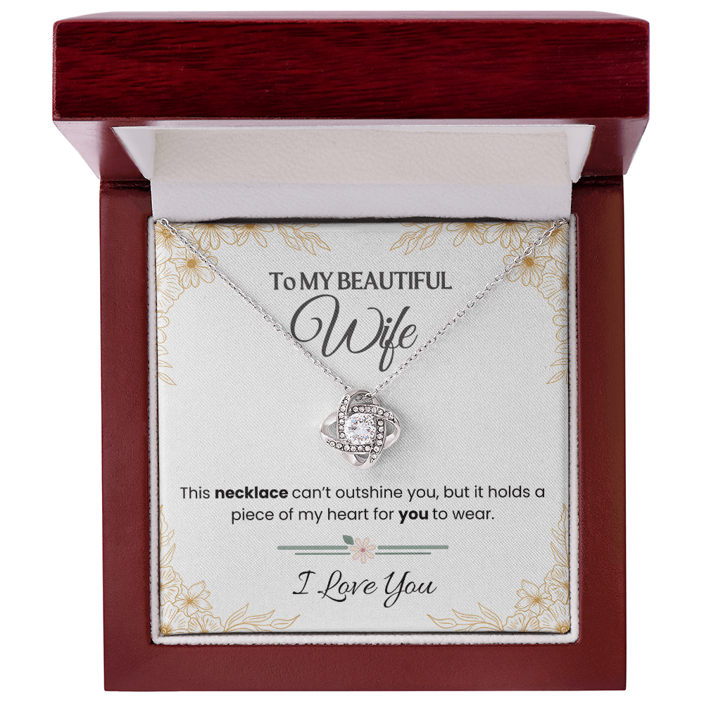 To My Beautiful Wife - Love Knot Necklace Gift Set - Eloura