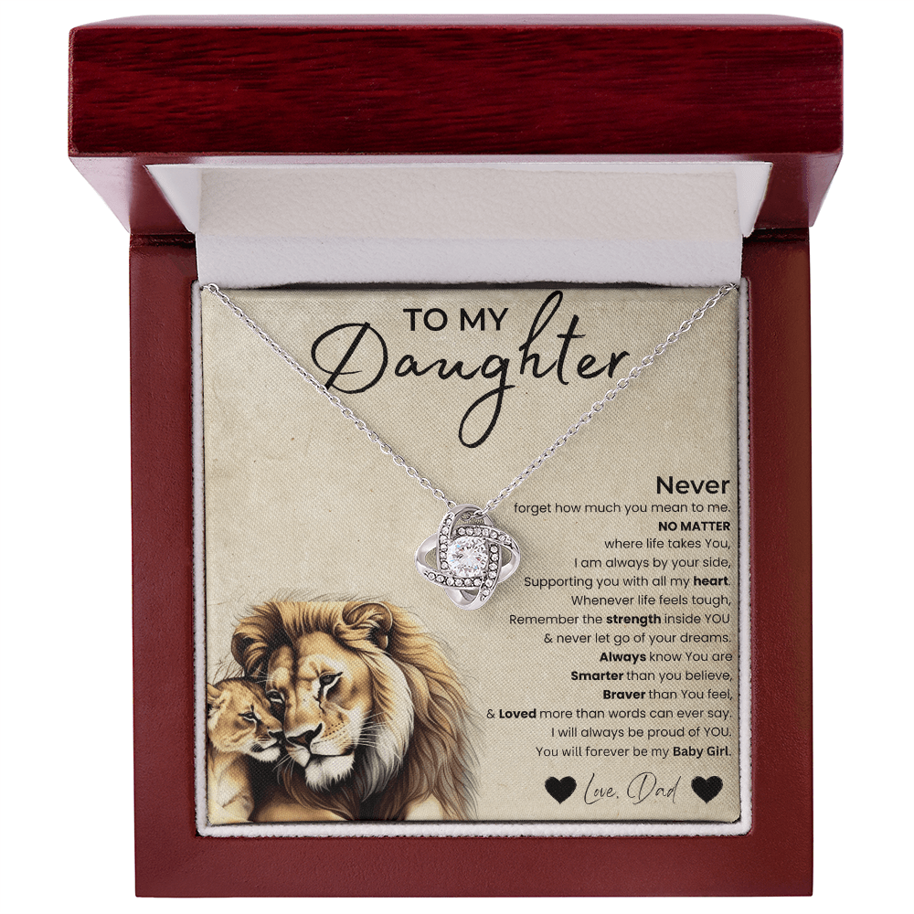 To My Daughter - Love Knot Necklace Gift Set - Eloura