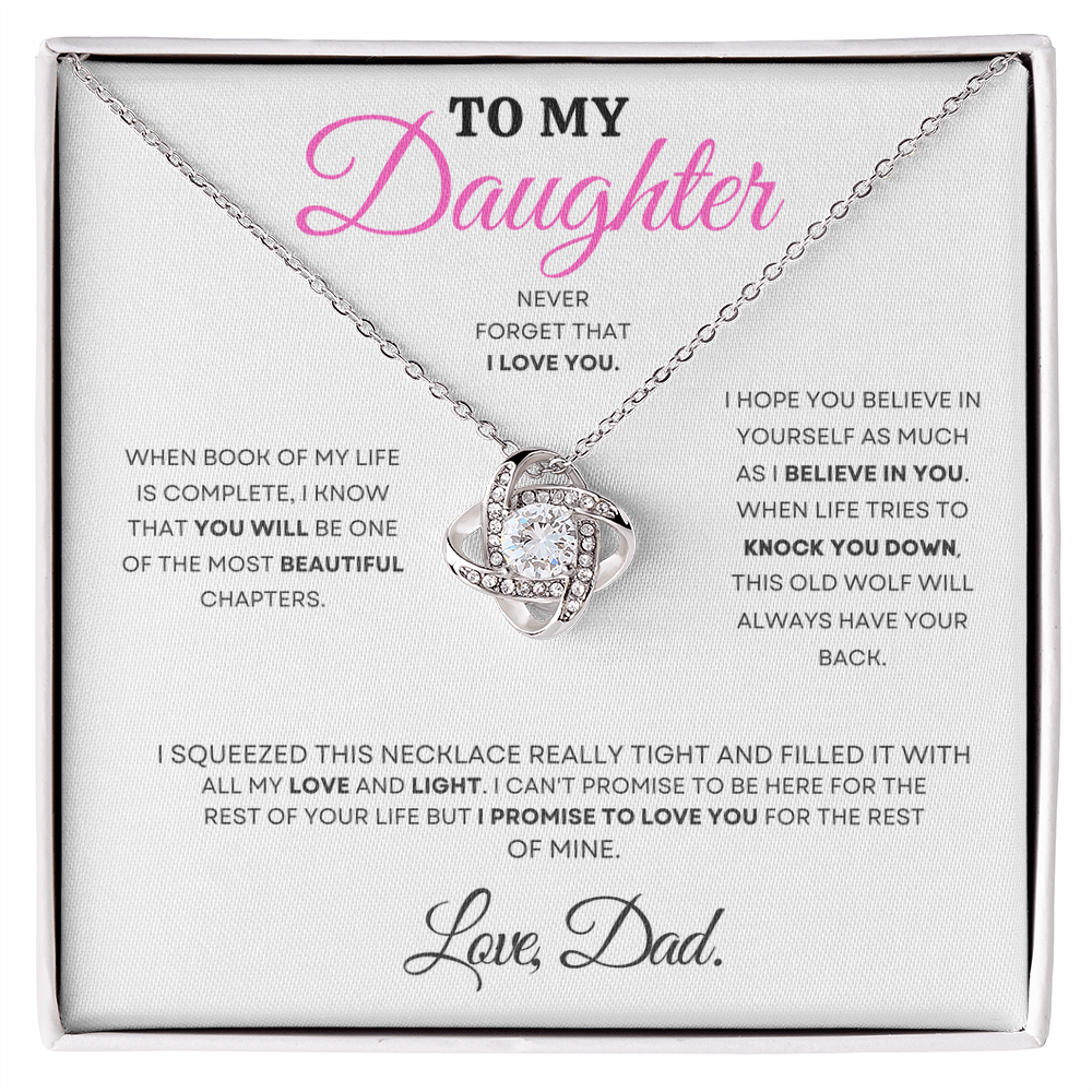 To My Daughter - Love Knot Necklace Gift Set - Eloura
