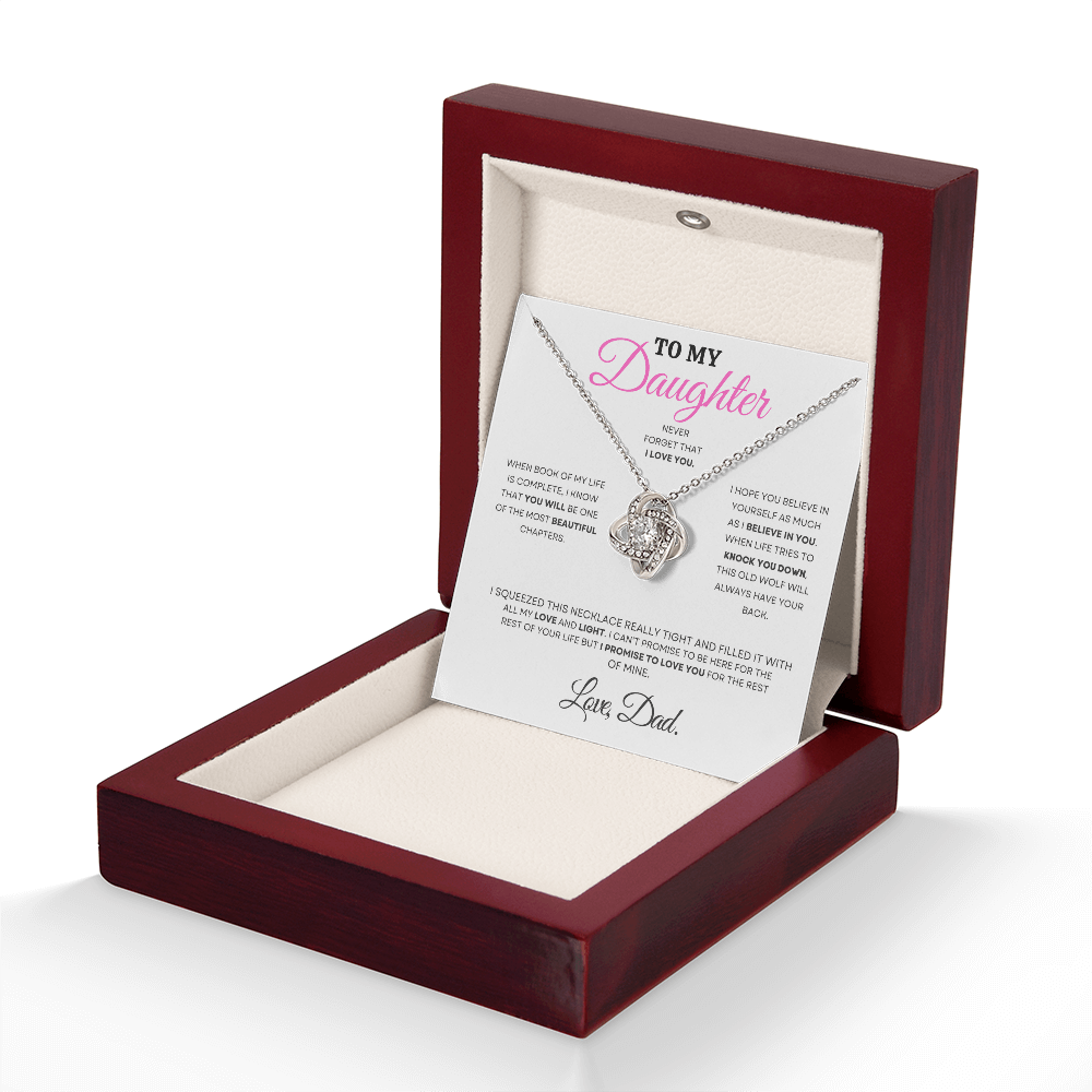 To My Daughter - Love Knot Necklace Gift Set - Eloura