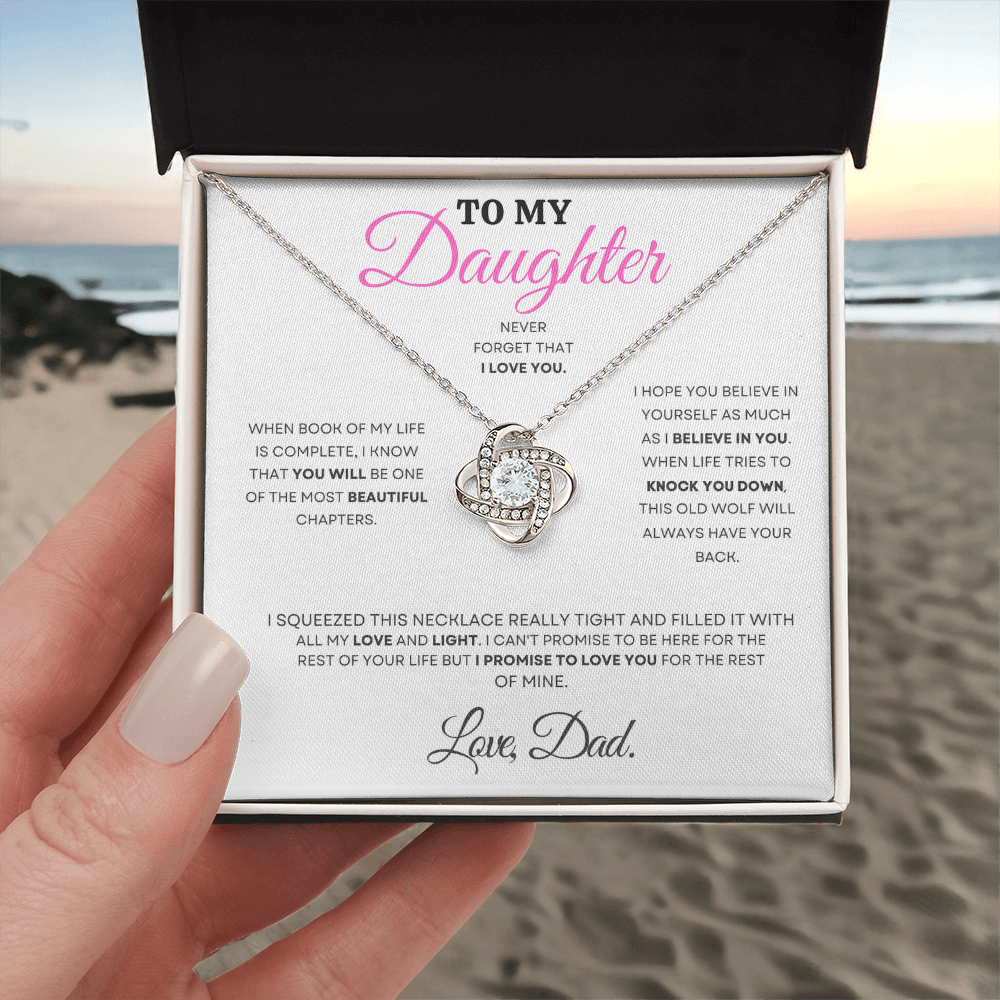 To My Daughter - Love Knot Necklace Gift Set - Eloura