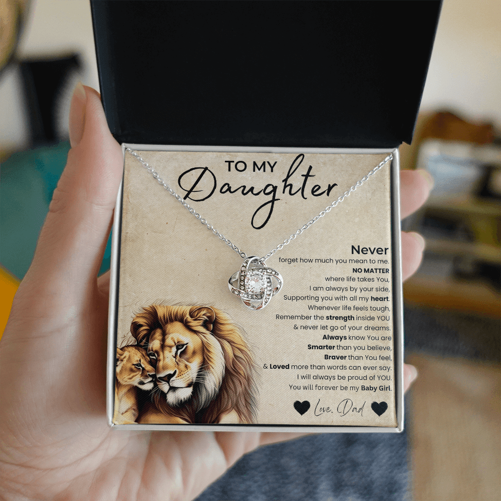 To My Daughter - Love Knot Necklace Gift Set - Eloura