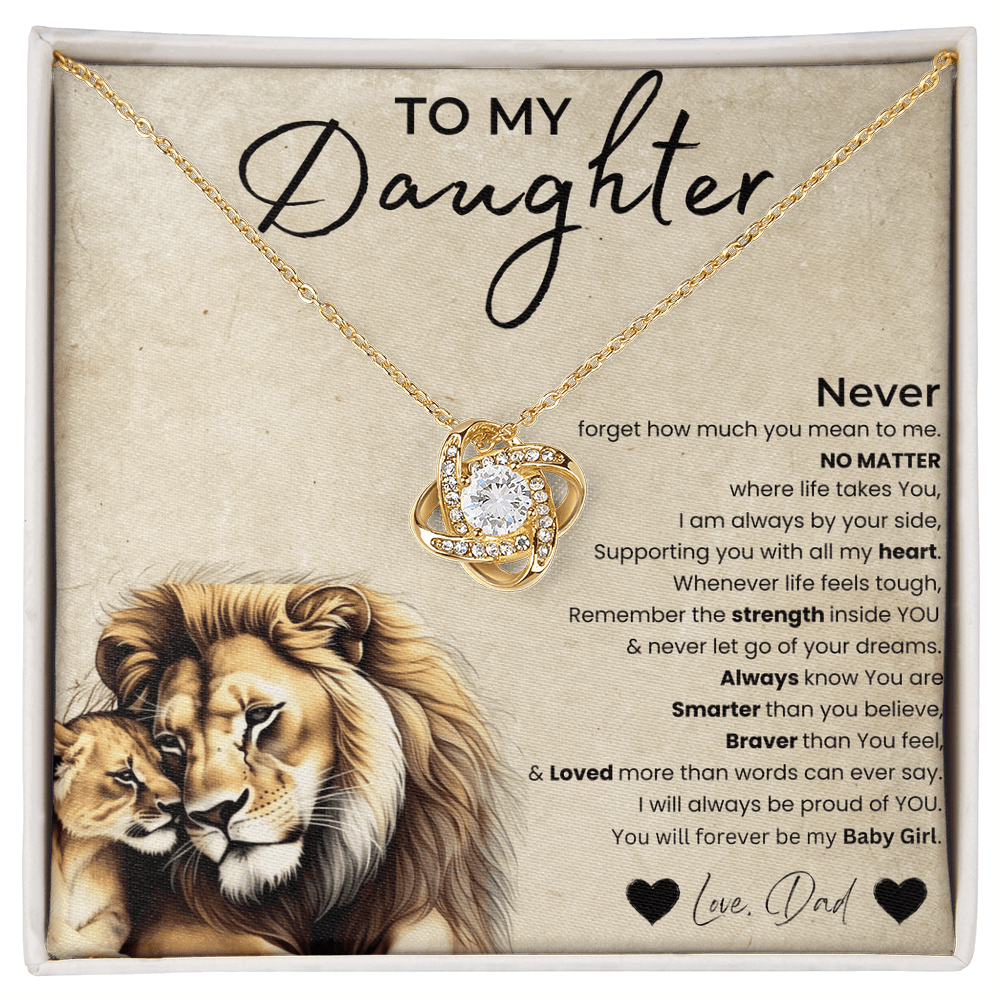 To My Daughter - Love Knot Necklace Gift Set - Eloura