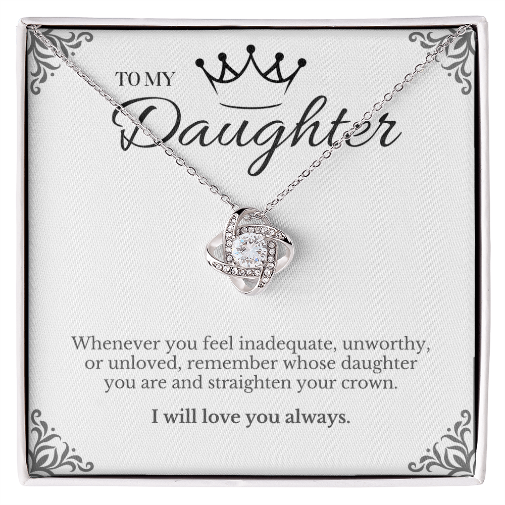 To My Daughter - Love Knot Necklace Gift Set - Eloura