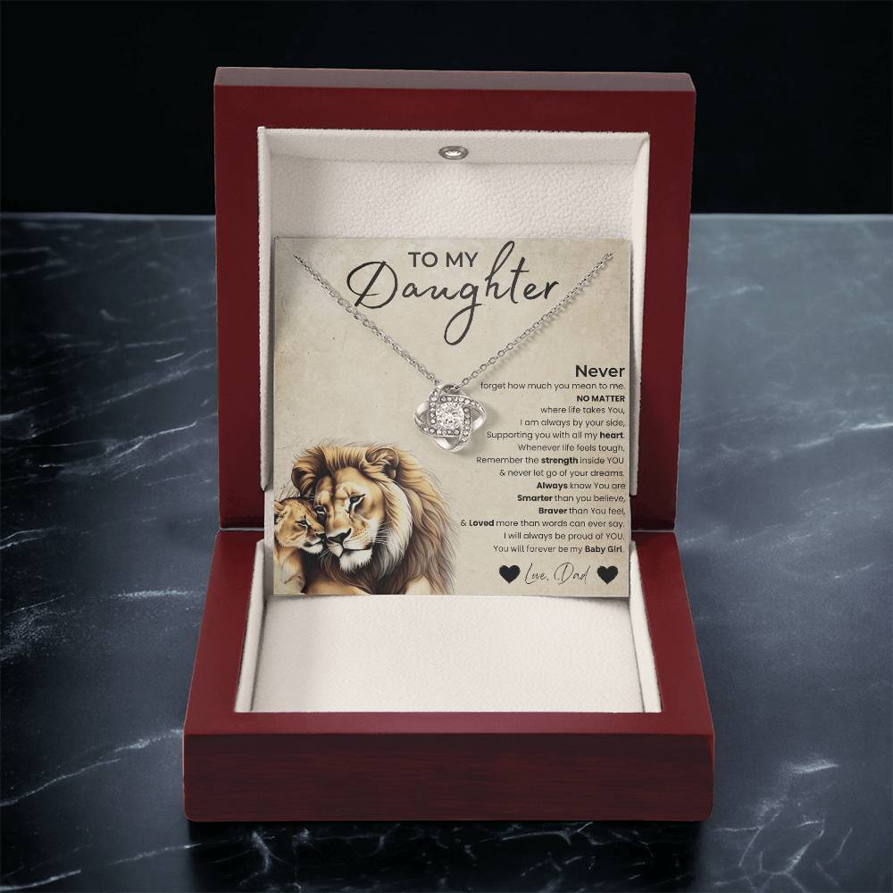 To My Daughter - Love Knot Necklace Gift Set - Eloura