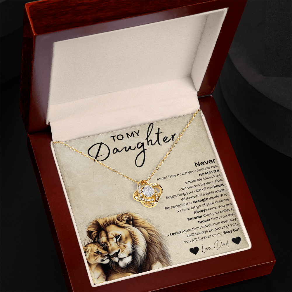 To My Daughter - Love Knot Necklace Gift Set - Eloura