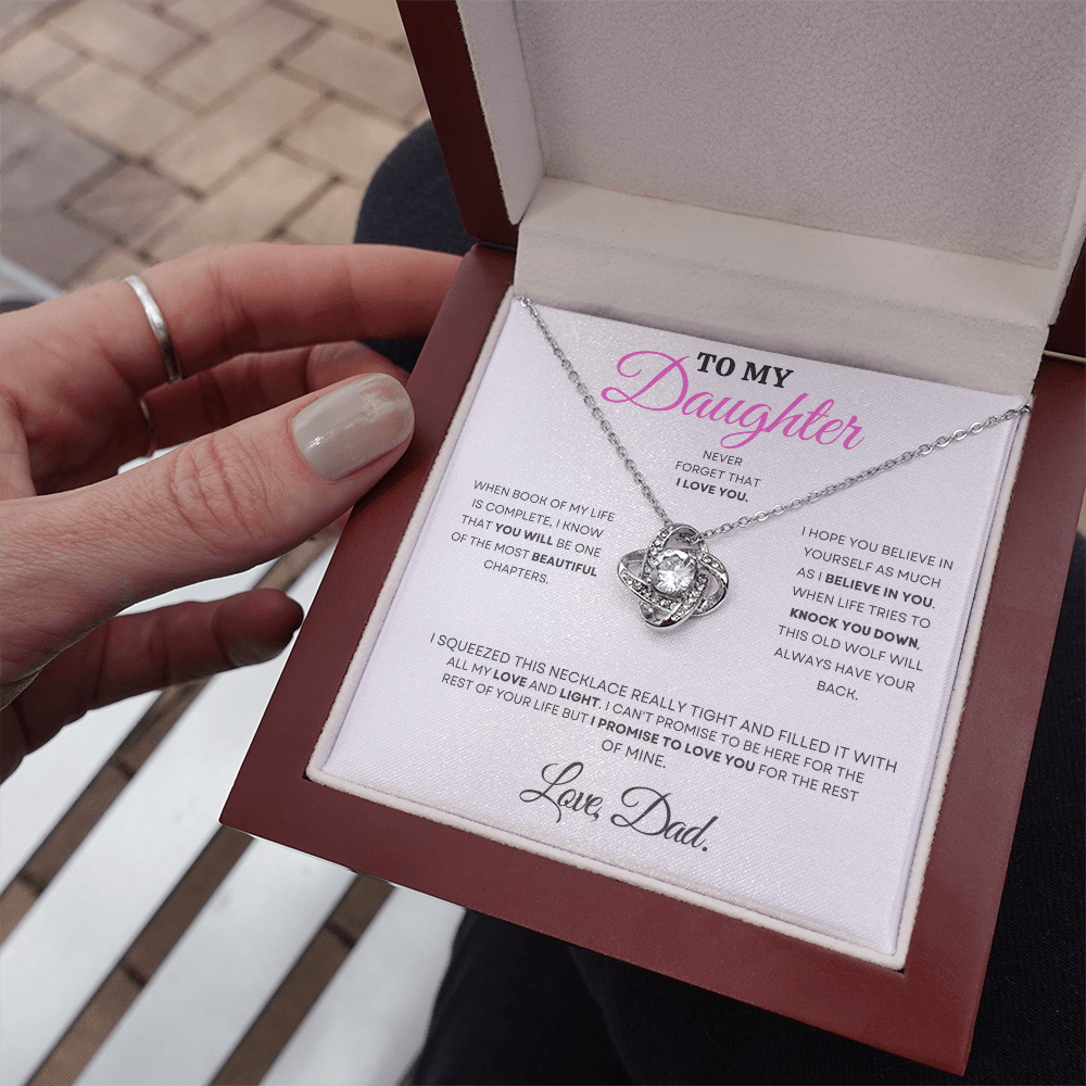 To My Daughter - Love Knot Necklace Gift Set - Eloura