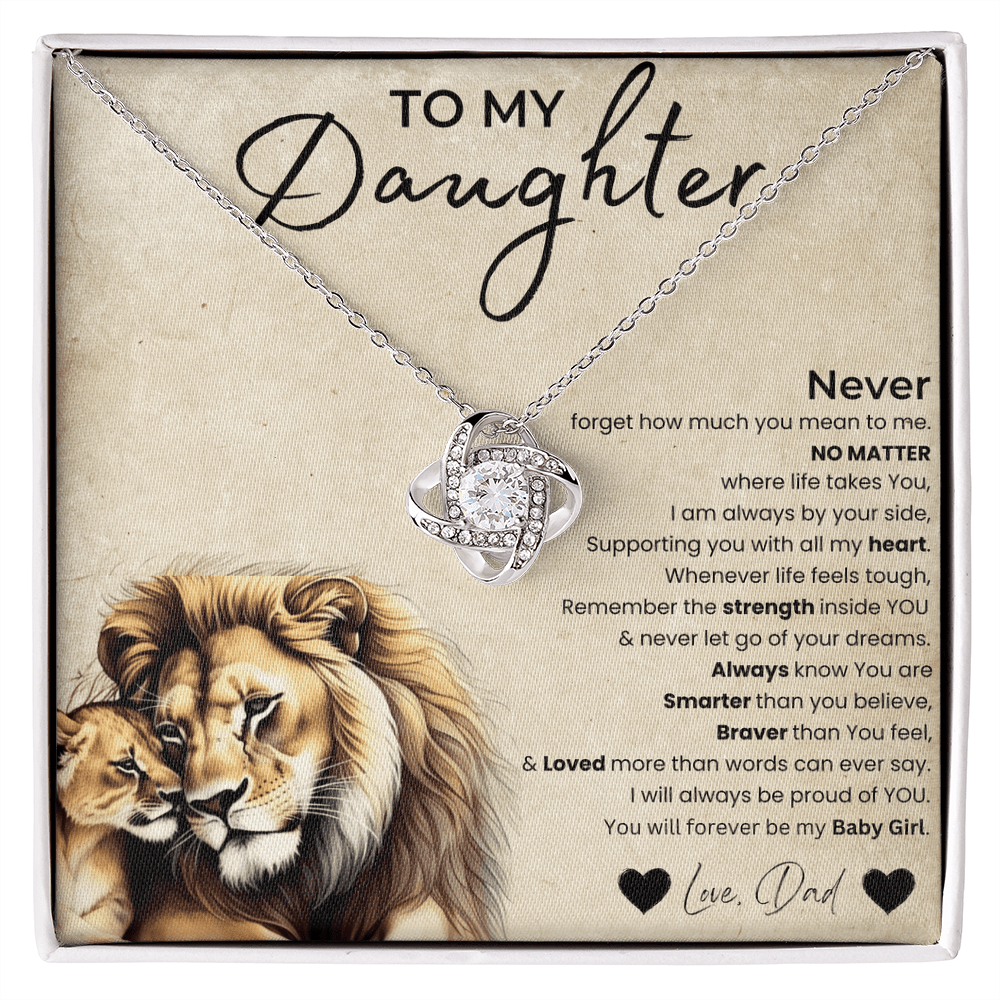 To My Daughter - Love Knot Necklace Gift Set - Eloura