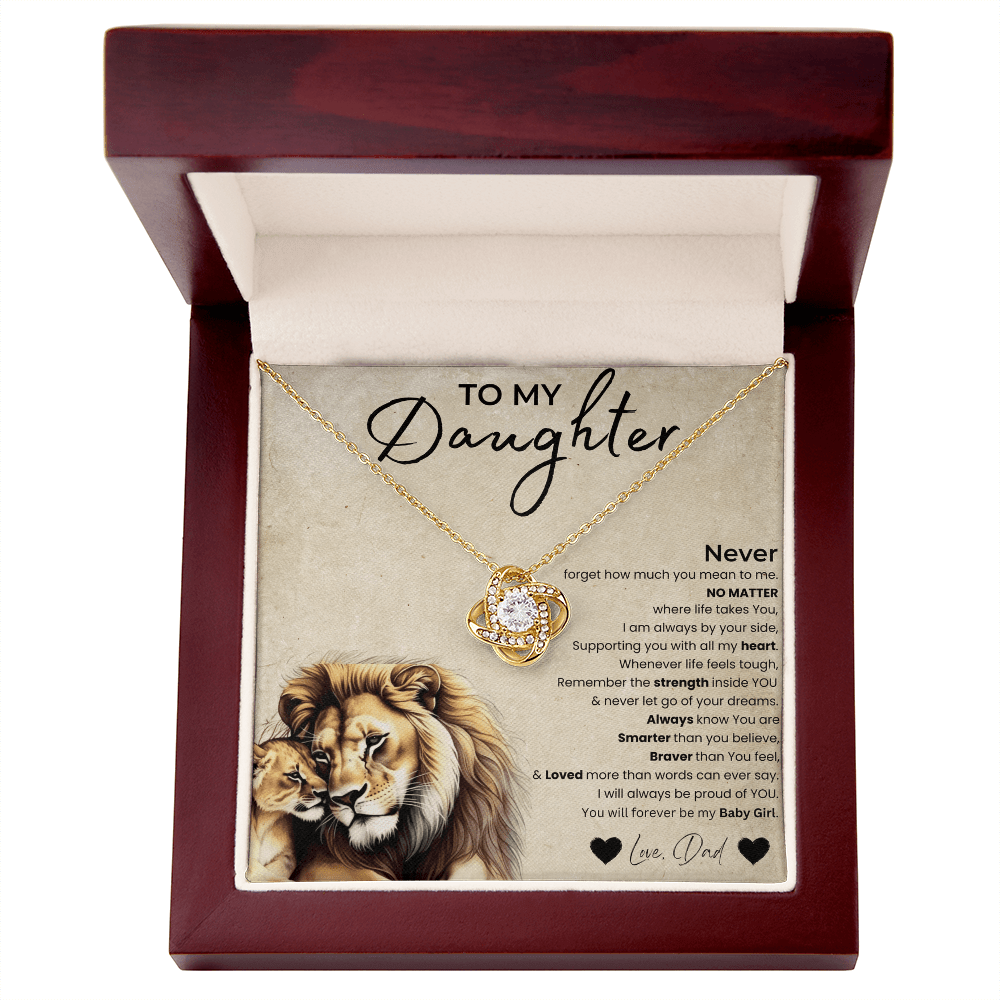 To My Daughter - Love Knot Necklace Gift Set - Eloura