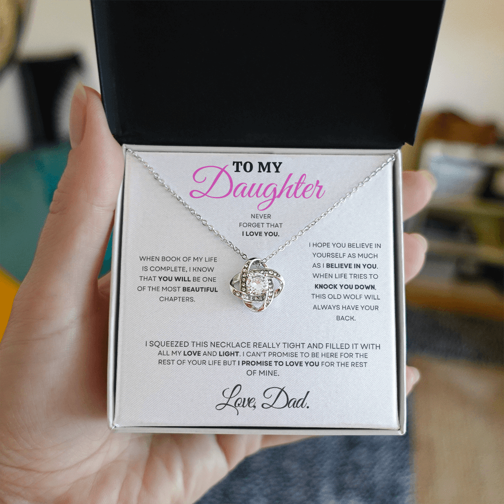 To My Daughter - Love Knot Necklace Gift Set - Eloura