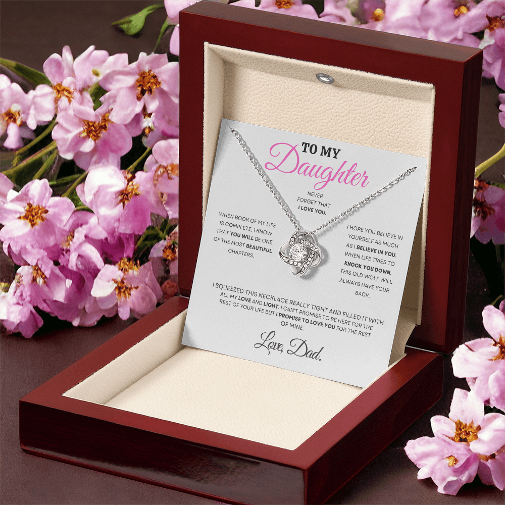 To My Daughter - Love Knot Necklace Gift Set - Eloura