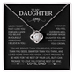 To My Daughter Necklace - Love Knot Gift Set - Eloura