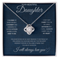 To My Daughter Necklace - Love Knot Gift Set - Eloura