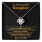 To My Daughter Necklace - Love Knot Gift Set - Eloura