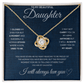 To My Daughter Necklace - Love Knot Gift Set - Eloura
