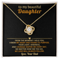 To My Daughter Necklace - Love Knot Gift Set - Eloura