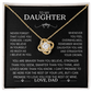 To My Daughter Necklace - Love Knot Gift Set - Eloura