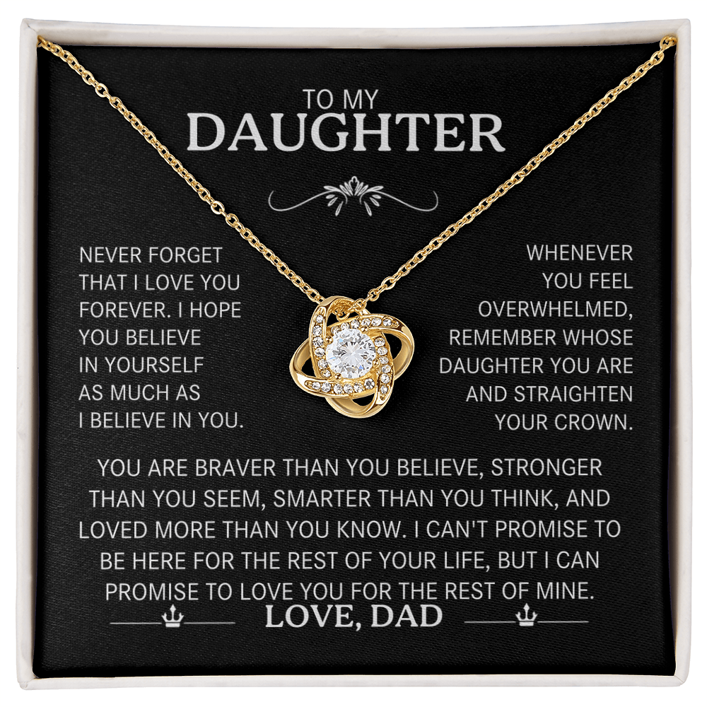 To My Daughter Necklace - Love Knot Gift Set - Eloura