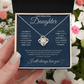 To My Daughter Necklace - Love Knot Gift Set - Eloura