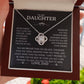 To My Daughter Necklace - Love Knot Gift Set - Eloura