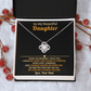 To My Daughter Necklace - Love Knot Gift Set - Eloura