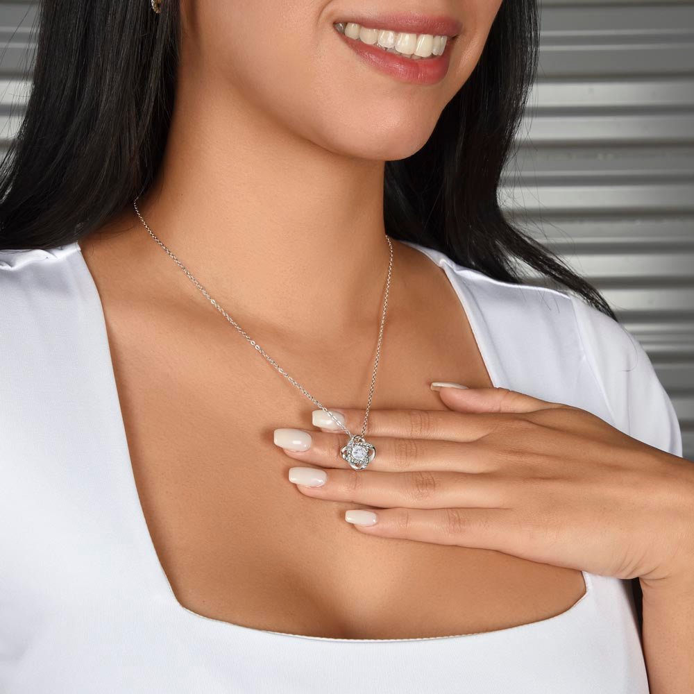 To My Daughter Necklace - Love Knot Gift Set - Eloura