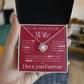 To My Gorgeous Wife - Love Knot Necklace Gift Set - Eloura