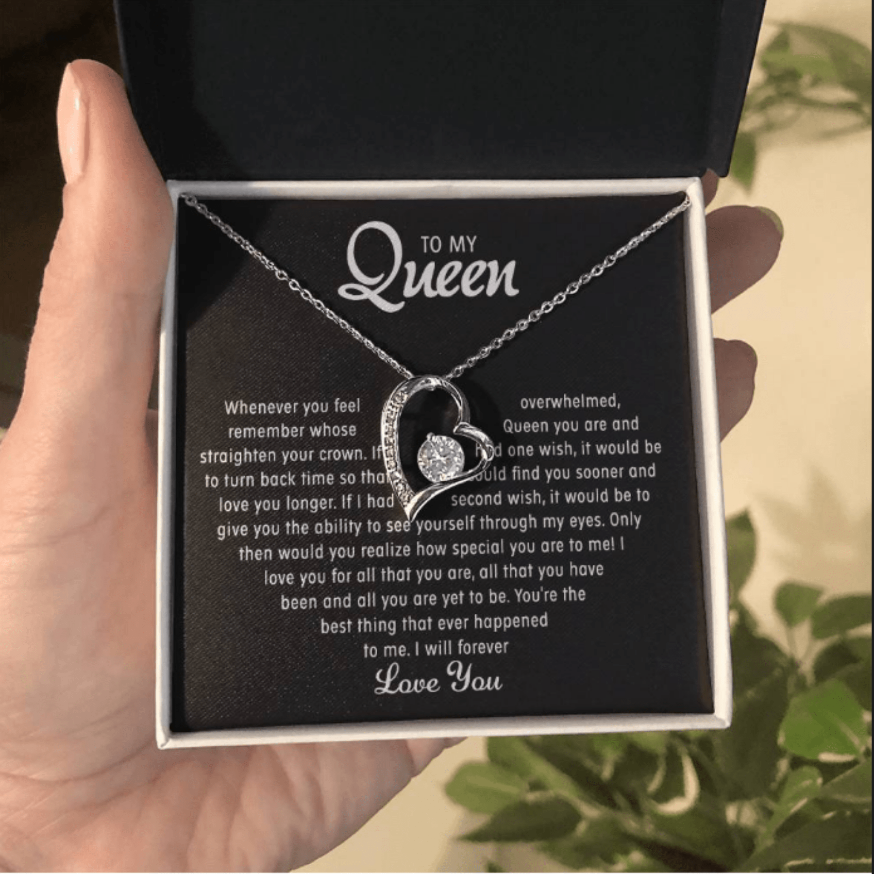 To my Queen – Love Heart Necklace - Eloura