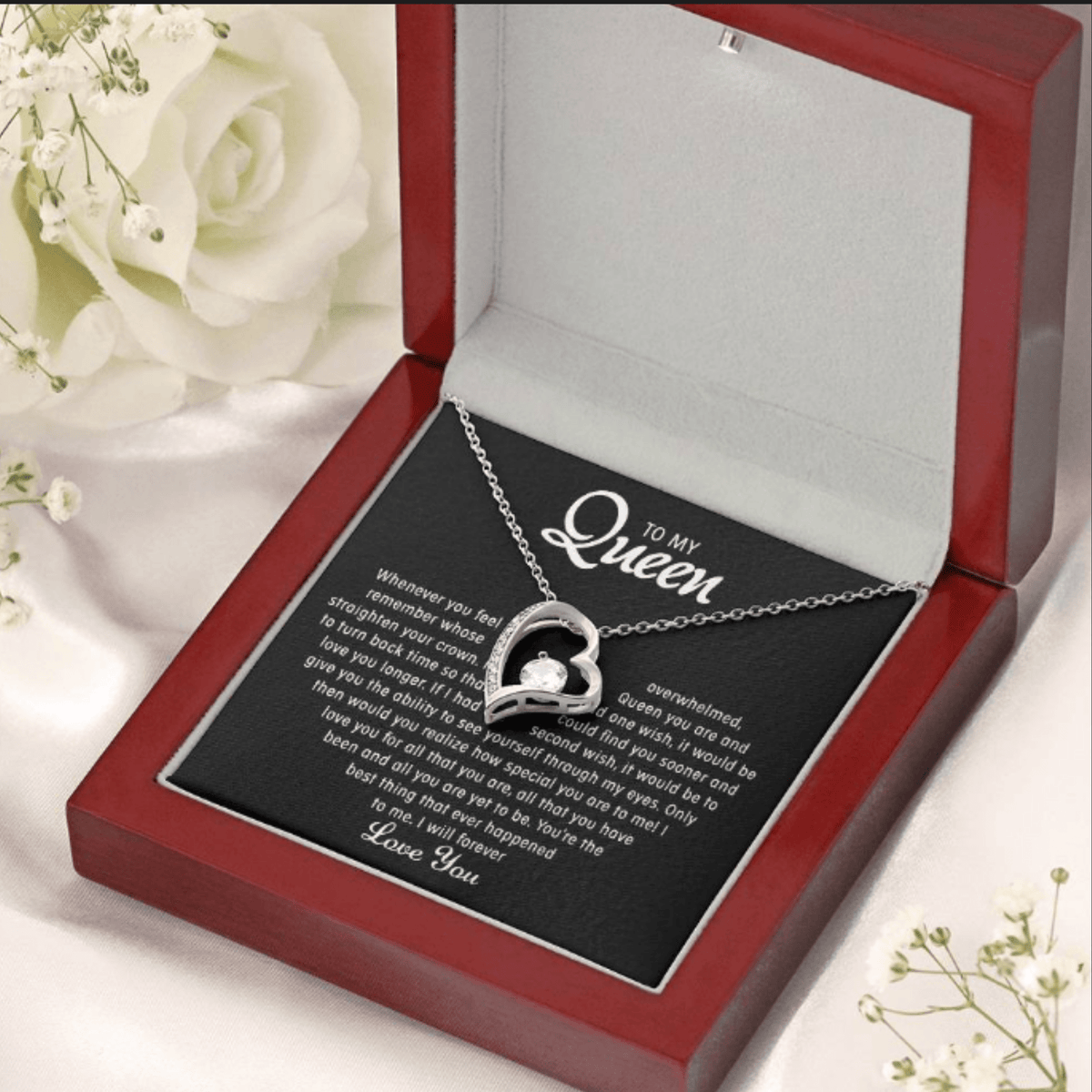 To my Queen – Love Heart Necklace - Eloura