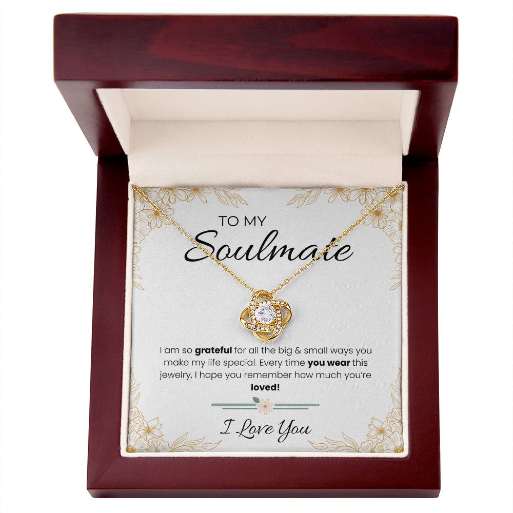 To My Soulmate - Love Knot Necklace Gift Set - Eloura