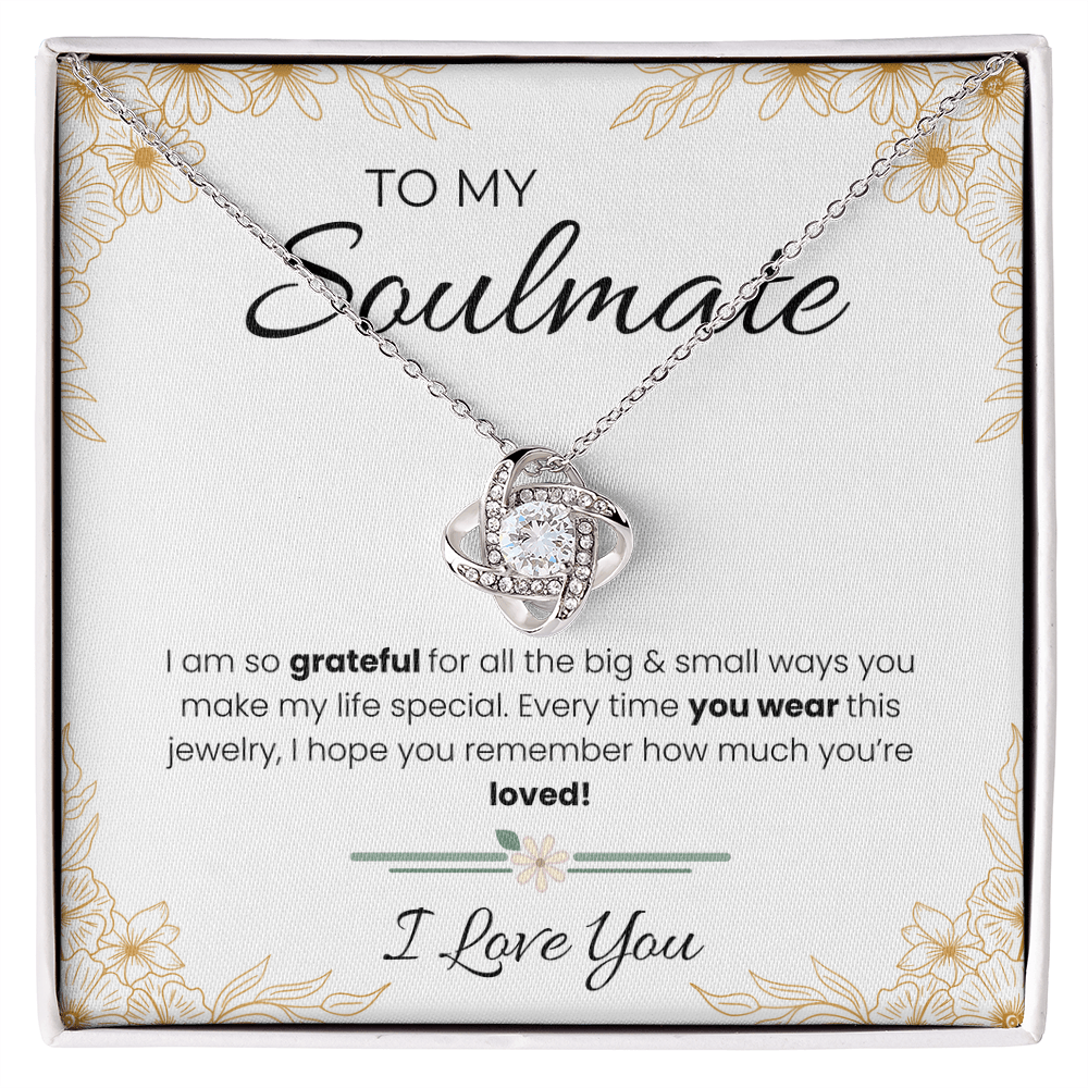 To My Soulmate - Love Knot Necklace Gift Set - Eloura