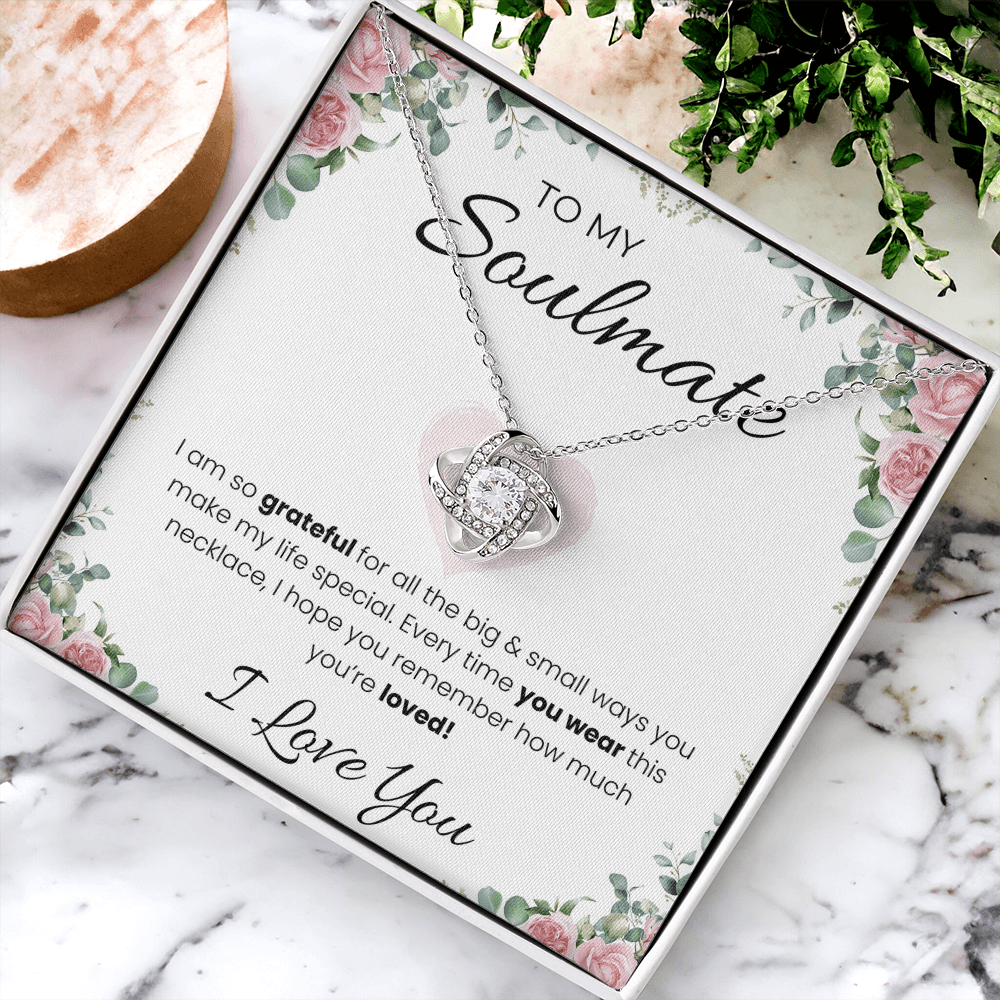 To My Soulmate - Love Knot Necklace Gift Set - Eloura