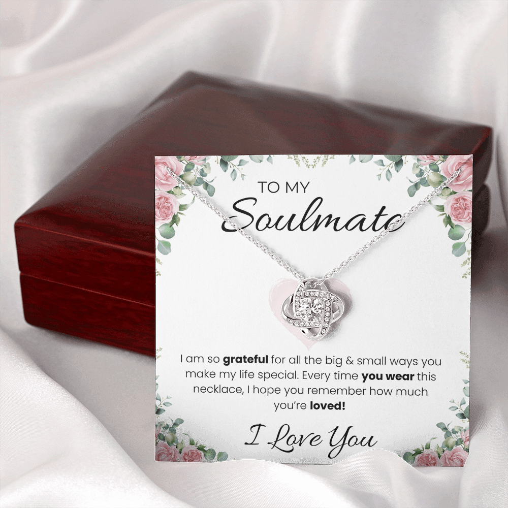 To My Soulmate - Love Knot Necklace Gift Set - Eloura
