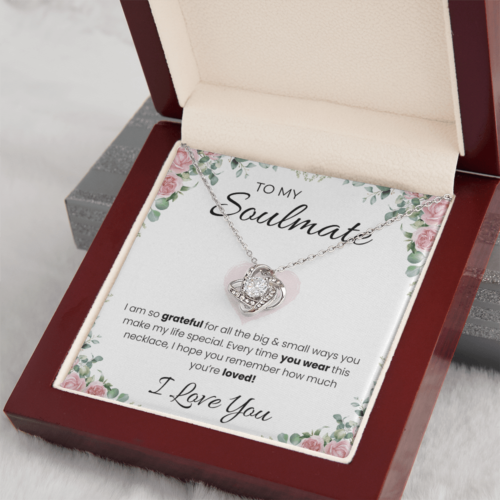 To My Soulmate - Love Knot Necklace Gift Set - Eloura