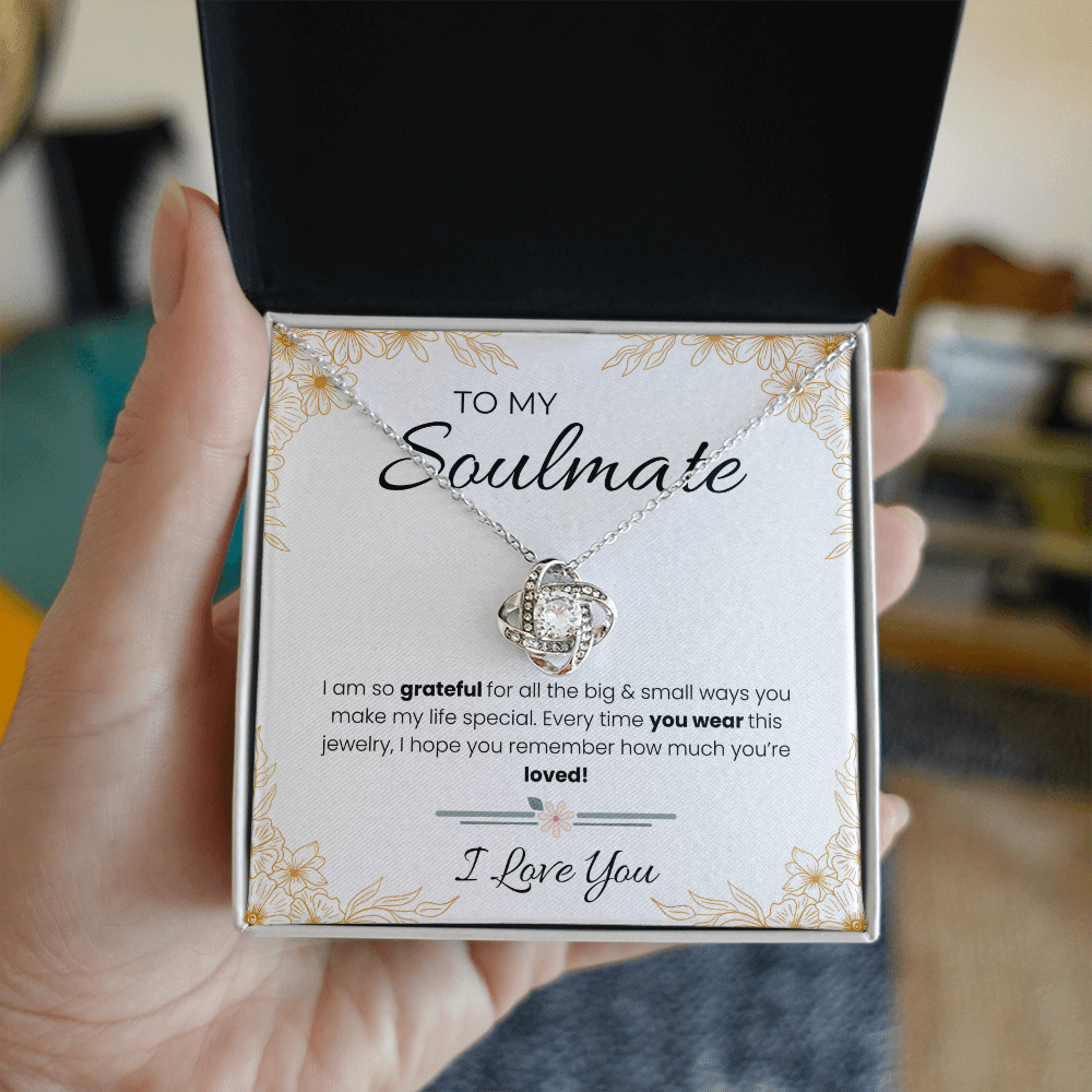 To My Soulmate - Love Knot Necklace Gift Set - Eloura